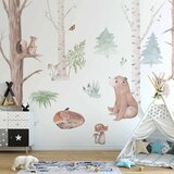  Foto tapeta - Subtle Illustration With Forest Animals 250x175 Premium | shoptok.hr