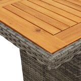  9-dijelni vrtni bistro set od poliratana s jastucima sivi | shoptok.hr