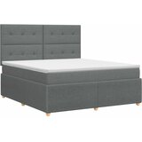  Boxspring krevet s madracem Tamnosiva 140 x 190 cm Tkanina | shoptok.hr