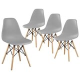 LemonPlanet Set plastičnih trpezarijskih stolica 4 kom Aurora siva Lemon 25-KS007SET Cene