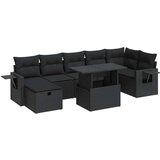 vidaXL 8-dijelni set vrtnih sofa od poliratana s jastucima crni | shoptok.hr