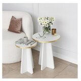 Hanah home set stolova mushroom 2 gold white