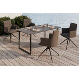 Amatio VRTNI STOL aluminij, nerjaveče jeklo antracit, siva | Shoptok.si