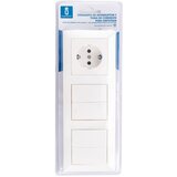 Aigostar SET 2x kućni prekidač sa dva tastera i utičnicom 1x16A/250V SCHUKO | Eponuda.com