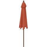  Vrtni suncobran s drvenim stupom terakota 299 x 240 cm | shoptok.hr