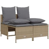 5-dijelni vrtni set sofa s jastucima bež od poliratana | shoptok.hr