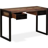  Radni stol s 2 ladice od masivnog obnovljenog drva 120x50x76 cm | shoptok.hr