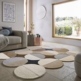 Flair Rugs Sivo-bež ručno rađen vunen tepih 160x230 cm Mia Ellipse – | shoptok.hr