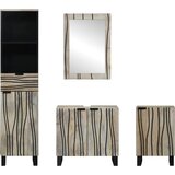  Set namještaja za kupaonicu s ladicama 4 pcs Bakarna smeđa | shoptok.hr