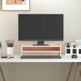 vidaXL Stalak za monitor 50 x 24 x 16 cm od masivne borovine | shoptok.hr