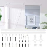  Komplet opreme za drsna vrata 183 cm jeklo bele barve, (5000215464) | Shoptok.si