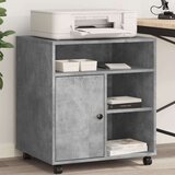 vidaXL Stalak za pisač s kotačima betonska siva 60 x 50 x 67 cm | shoptok.hr
