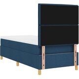 Box Postelja z vzmetnico z vzmetnico Modra 80 x 200 cm blago, (5000141921) Slike