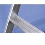 eurokraft pro Aluminijasta lestev s podestom, obojestransko vzpenjanje, pomično, stopnice 2 x 4 | Shoptok.si