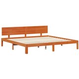  Konstrukcija postelje 2 pcs Voskast rjav Masivno borovo les, (5000121547) | Shoptok.si