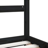  Okvir za dječji krevet crni 80 x 160 cm od masivne borovine | shoptok.hr