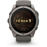 Garmin multisport GPS sat fēnix 9 51 mm, titanij, silikonski remen šljunčano sive boje | shoptok.hr