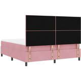  Box Spring Postelja z Blazino & LED Roza 180x200 cm Žamet, (22049281) | Shoptok.si