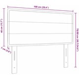  LED glava kreveta s LED trakama Tamno smeđa 100 cm tkanina | shoptok.hr