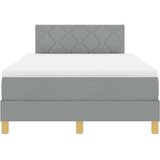  LED Box Spring Krevet Svijetlo siva 120 x 200 cm tkanina | shoptok.hr