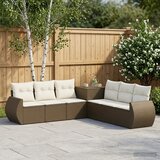  Set sofe 7 kom. Smeđa i krem bijela 243 x 243 x 85 cm | shoptok.hr