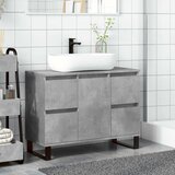  Kupaonski ormarić za umivaonik boja betona konstruirano drvo | shoptok.hr
