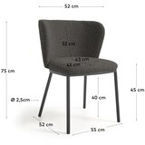 Kave Home Črni jedilni stoli v kompletu 2 ks Ciselia – | Shoptok.si