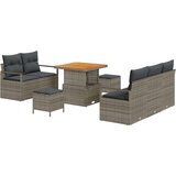  Vrtna sedežna garnitura z blazino s shranjevanjem 8 pcs Siva, (5000134204) | Shoptok.si