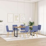  Blagovaonske stolice od tkanine 6 kom traper-plava | shoptok.hr