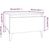  Stranska mizica visok sijaj bela 50x46x35 cm inženirski les, (20712764) | Shoptok.si