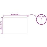  Zidno ogledalo 60 x 40 cm Staklo otporno na udarce | shoptok.hr