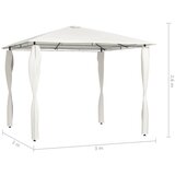  Sjenica s navlakama za stupove 3 x 3 x 2,6 m krem 160 g/m² | shoptok.hr