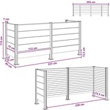  Ograja za koš za smeti Rjava 237 x 85 x 115 cm Aluminij in WPC, (5000241944) | Shoptok.si
