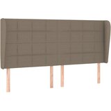  Uzglavlje s u&amp;scaron;ima smeđesivo 203x23x118/128 cm od tkanine Slike