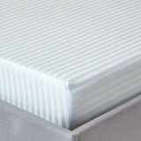 HOMESCAPES Modro platno iz satena iz egipčanskega bombaža s trakovi, 330 niti, 140x190 cm, (20750751) | Shoptok.si