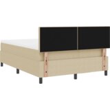  Box Spring Postelja z Vzmetnico & LED Lučko Zeleno Sivo 140x200 cm Pleteni Material, (22116214) | Shoptok.si