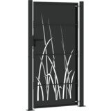 vidaXL Vrtna vrata Črna 105 x 175 cm Jeklo s prašnim premazom | Shoptok.si
