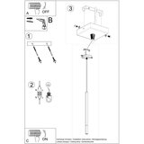  Obesna svetilka MOZAICA 1 črna/zlata, (21347491) | Shoptok.si