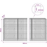  Gabion s žicom debljine 3,5 mm i mrežom 5x5 cm 800x30x150 cm | shoptok.hr