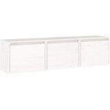 Furnova TV omarica 3 kosi bela trdna borovina, (21924194) | Shoptok.si