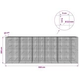  Gabion s žicom debljine 3 5 mm i mrežom 5x5 cm 550x20x200 cm - 20 cm 200 cm 550 cm | shoptok.hr
