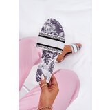 Boto Patterned Flat Women's Sandals White Leysi | Shoptok.si