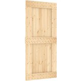 vidaXL Drsna vrata s kompletom vodil 95x210 cm trdna borovina | Shoptok.si