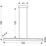 Candellux luster/visilica-cocoorah viseća lampa 100X8 28W led smedja 4000K | ePonuda.com