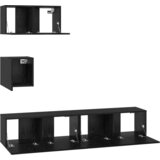 vidaXL Komplet enote za TV Drugo 4 pcs Črni hrast 80 x 30 x 30 cm | Shoptok.si