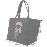 Karl Lagerfeld Shopper torba 'Ikon' svijetlosiva / crna | shoptok.hr