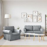 SOFA 2 pcs Svijetlo siva Metal | shoptok.hr