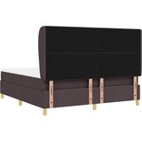  Krevet s opruga kutije Tamno smeđa 200 x 180 cm tkanina | shoptok.hr