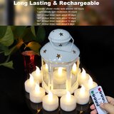 HJINGCHEN 12x polnilne LED svečke s timerjem in daljincem | Shoptok.si