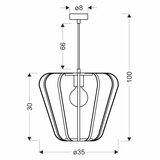 Candellux luster/visilica-jonas viseća lampa zlatna 1X40W E27 crna abažur | ePonuda.com
